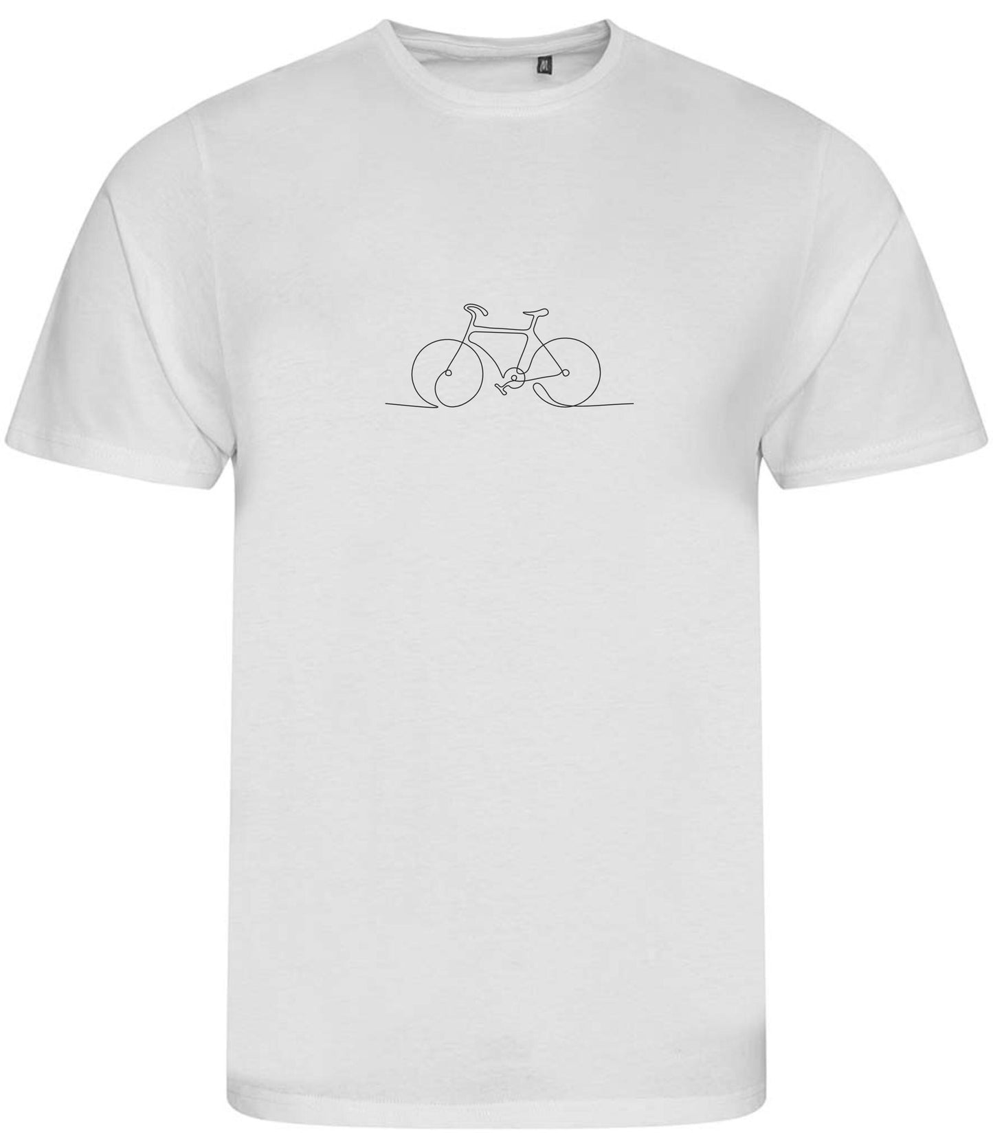 Organic Cotton Bike T-Shirt: Minimalist One-Line Bicycle Design
