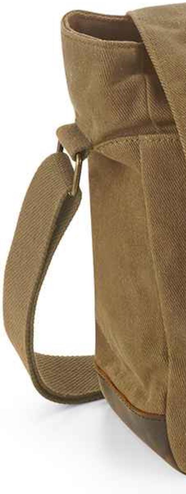 Waxed Canvas Messenger Bag, Heritage crossbody Laptop bag, with leather Trim and Brass fittings-STROVA Bag, commuters, university, work