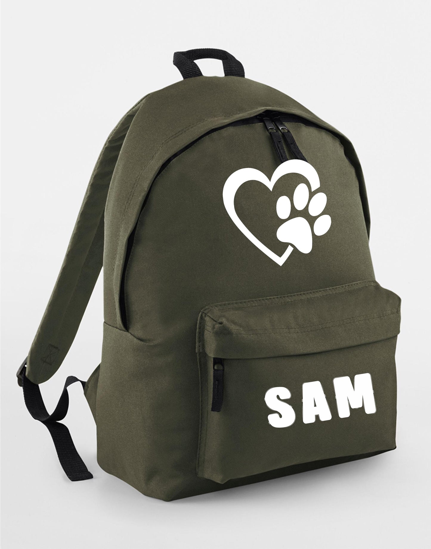 Personalized Dog Backpack: Paw & Heart Design, Dog Walking Rucksack