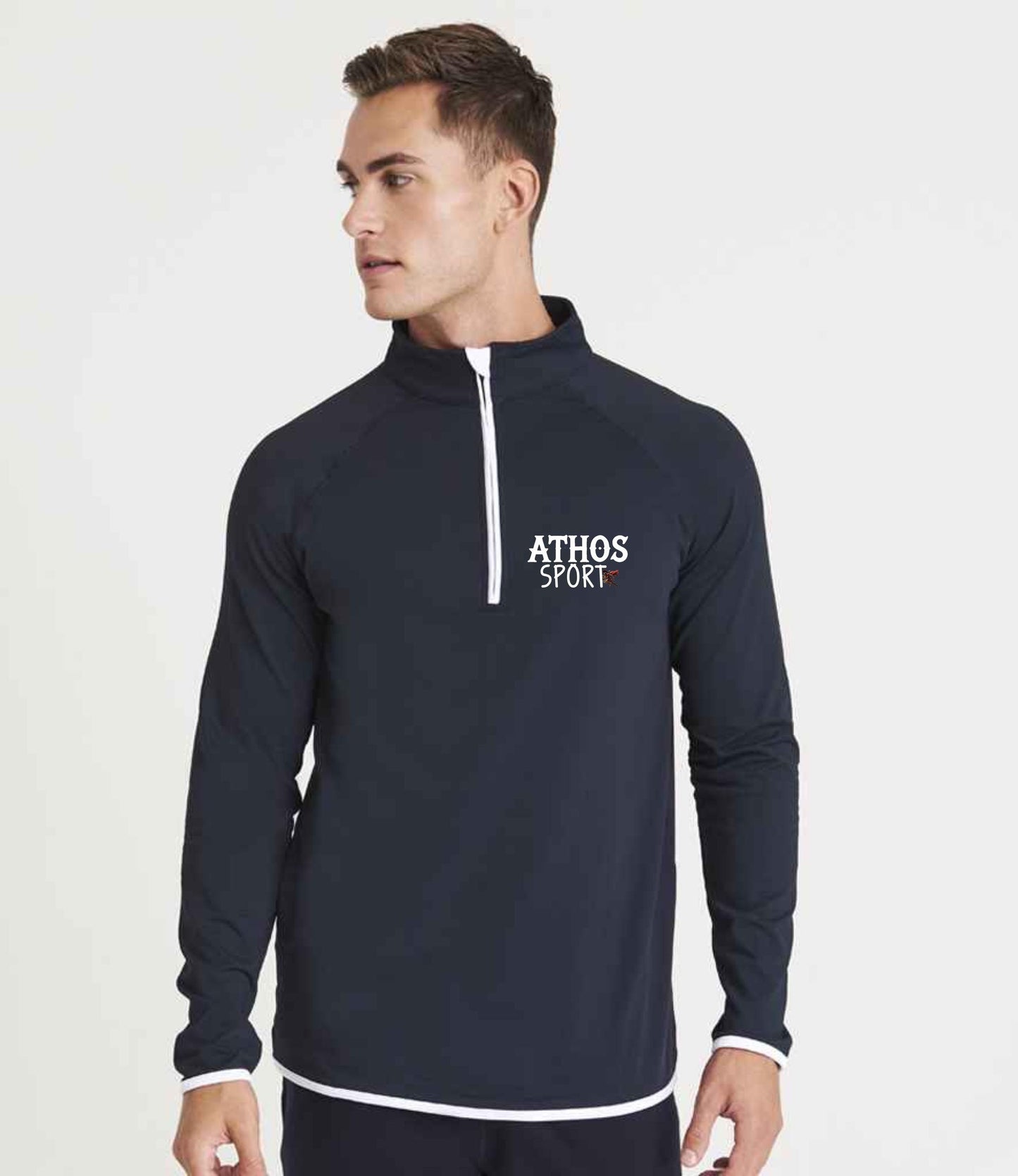 Men's Half Zip Sweat Top: ATHOS SPORTS Training Shirt