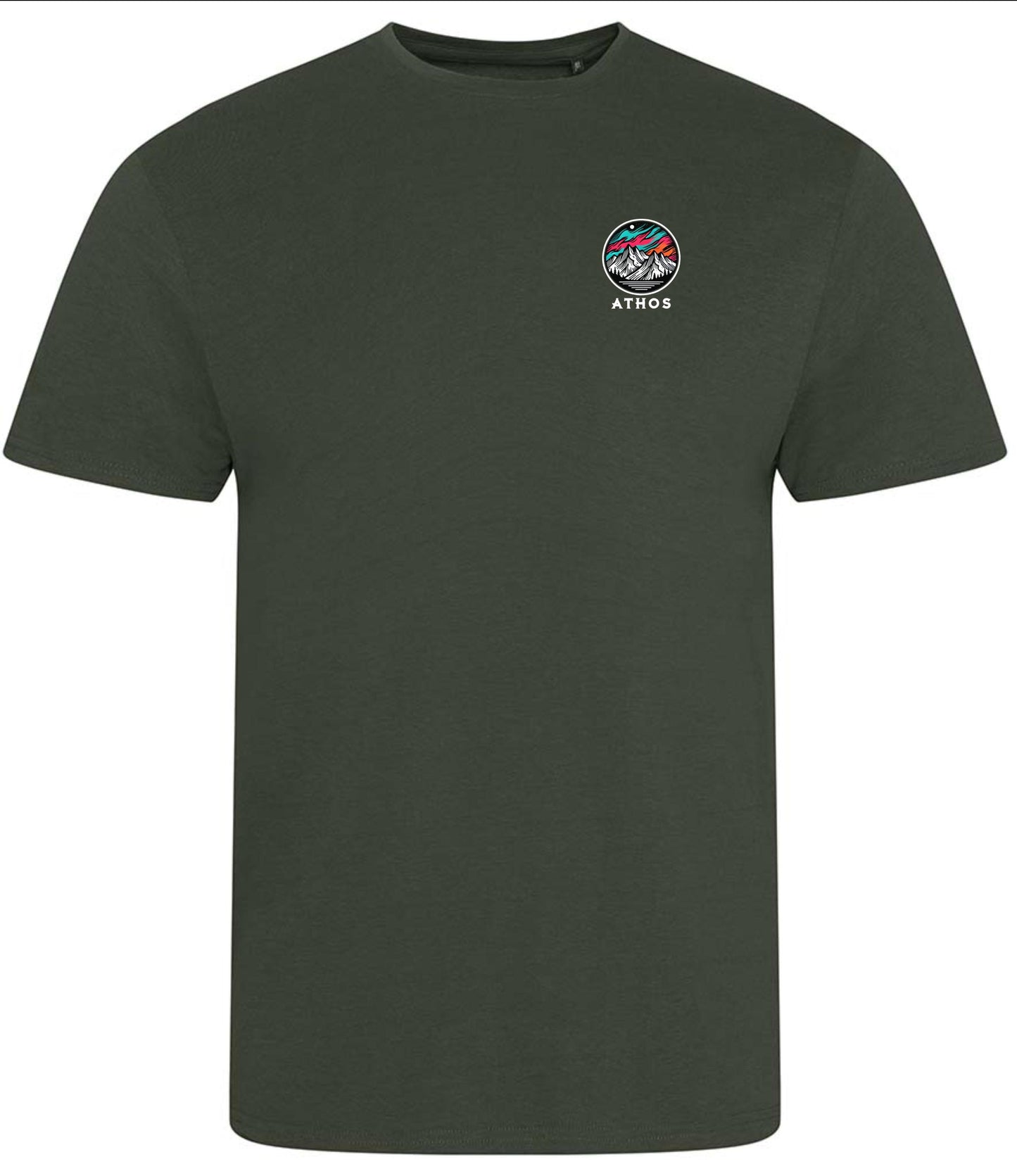 Men's Organic Cotton T-Shirt: Athos Mountain Range Design