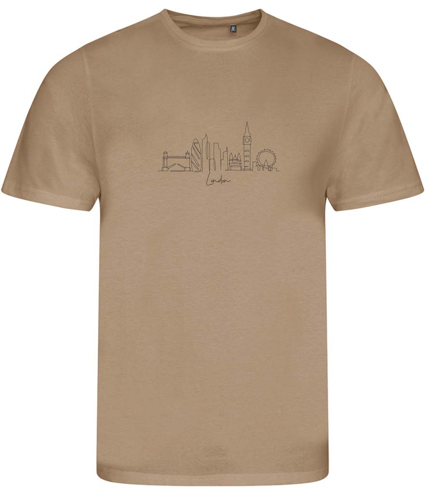 Men's Organic Cotton T-Shirt: London Skyline Line Art