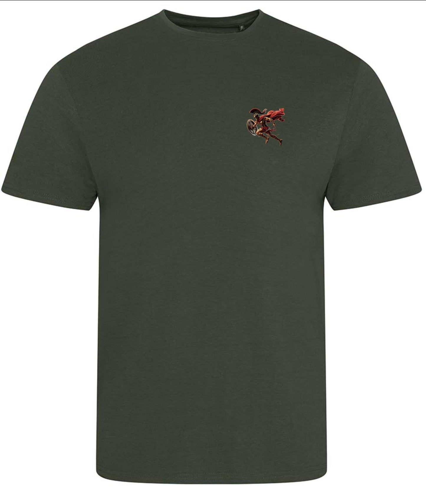 Men's Organic Cotton T-Shirt: Spartan Greek Soldier Design