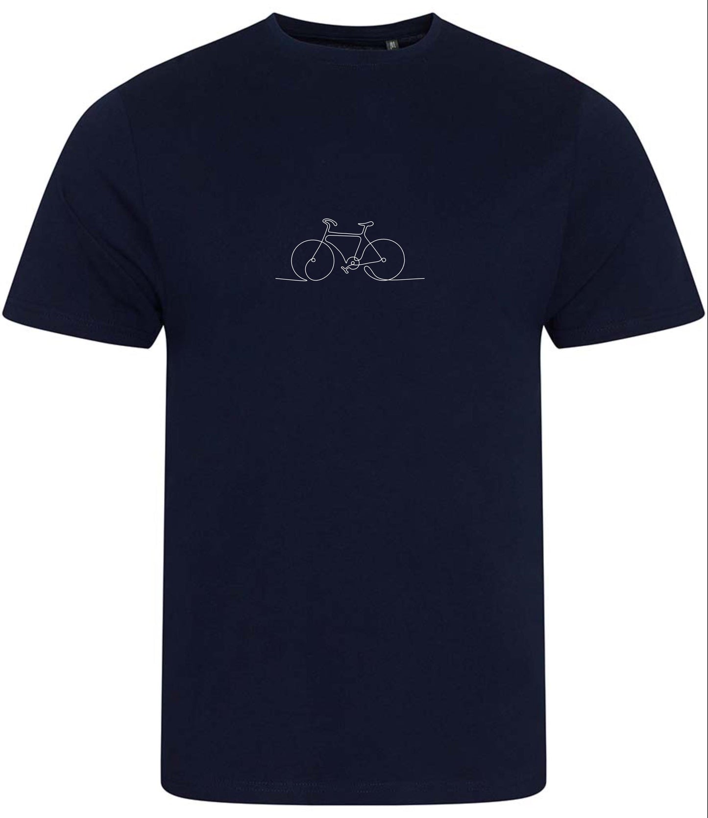 Organic Cotton Bike T-Shirt: Minimalist One-Line Bicycle Design