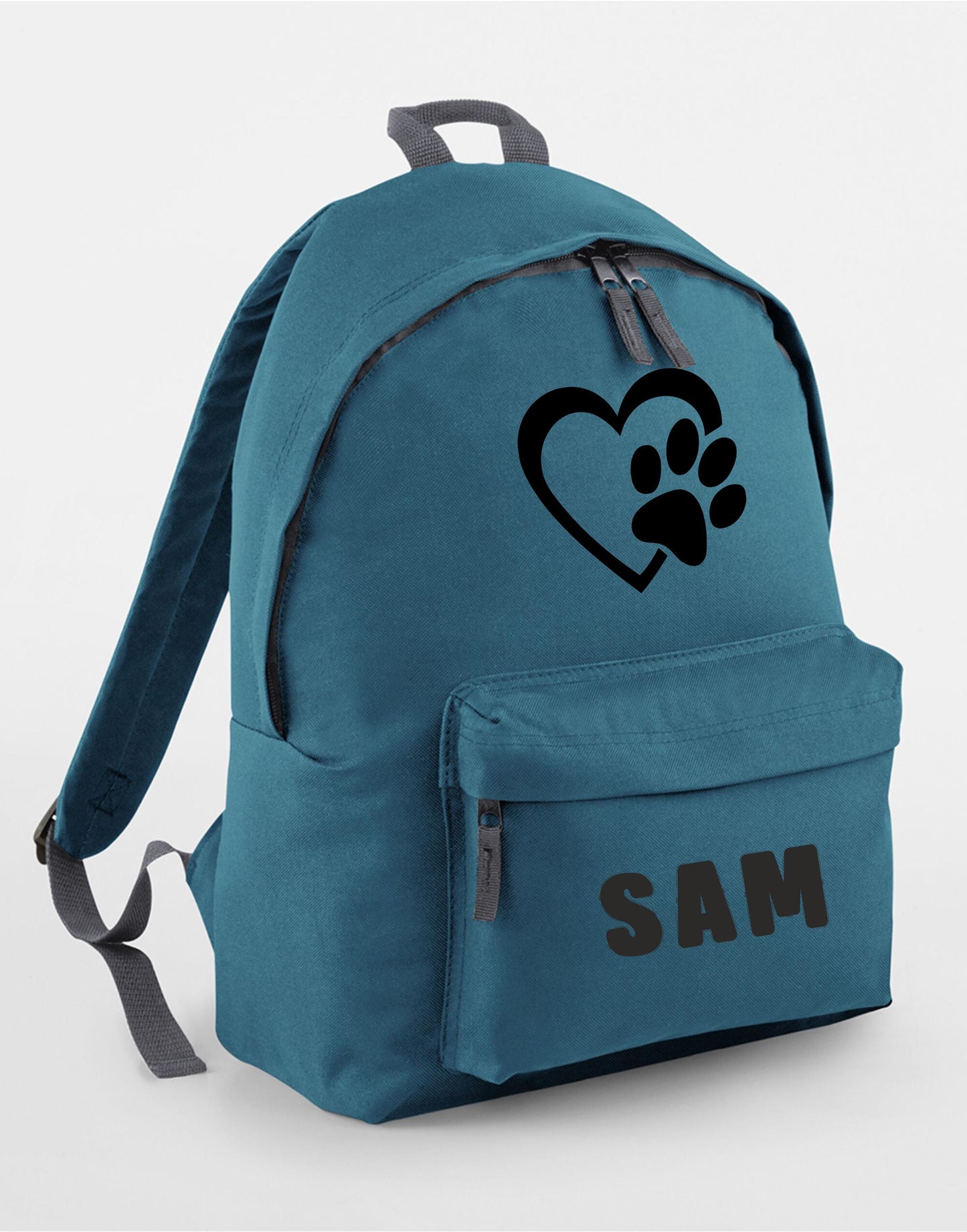 Personalized Dog Backpack: Paw & Heart Design, Dog Walking Rucksack