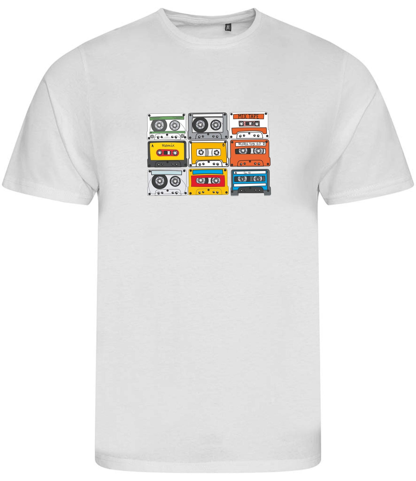 Retro Cassette Music T-Shirt: Organic Cotton Unisex Tee