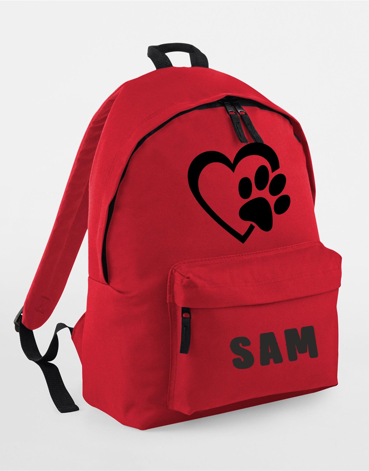 Personalized Dog Backpack: Paw & Heart Design, Dog Walking Rucksack