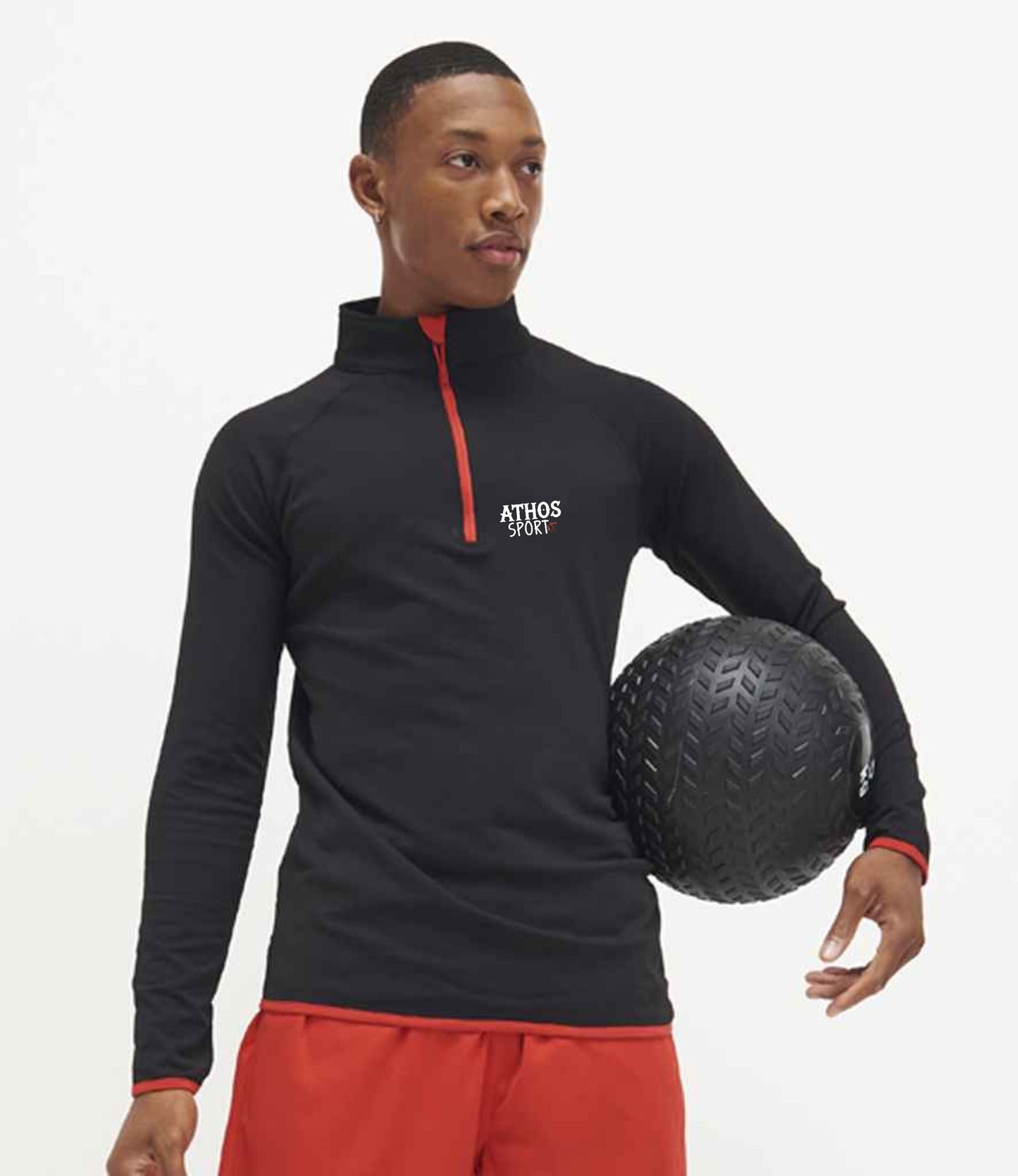 Men's Half Zip Sweat Top: ATHOS SPORTS Training Shirt