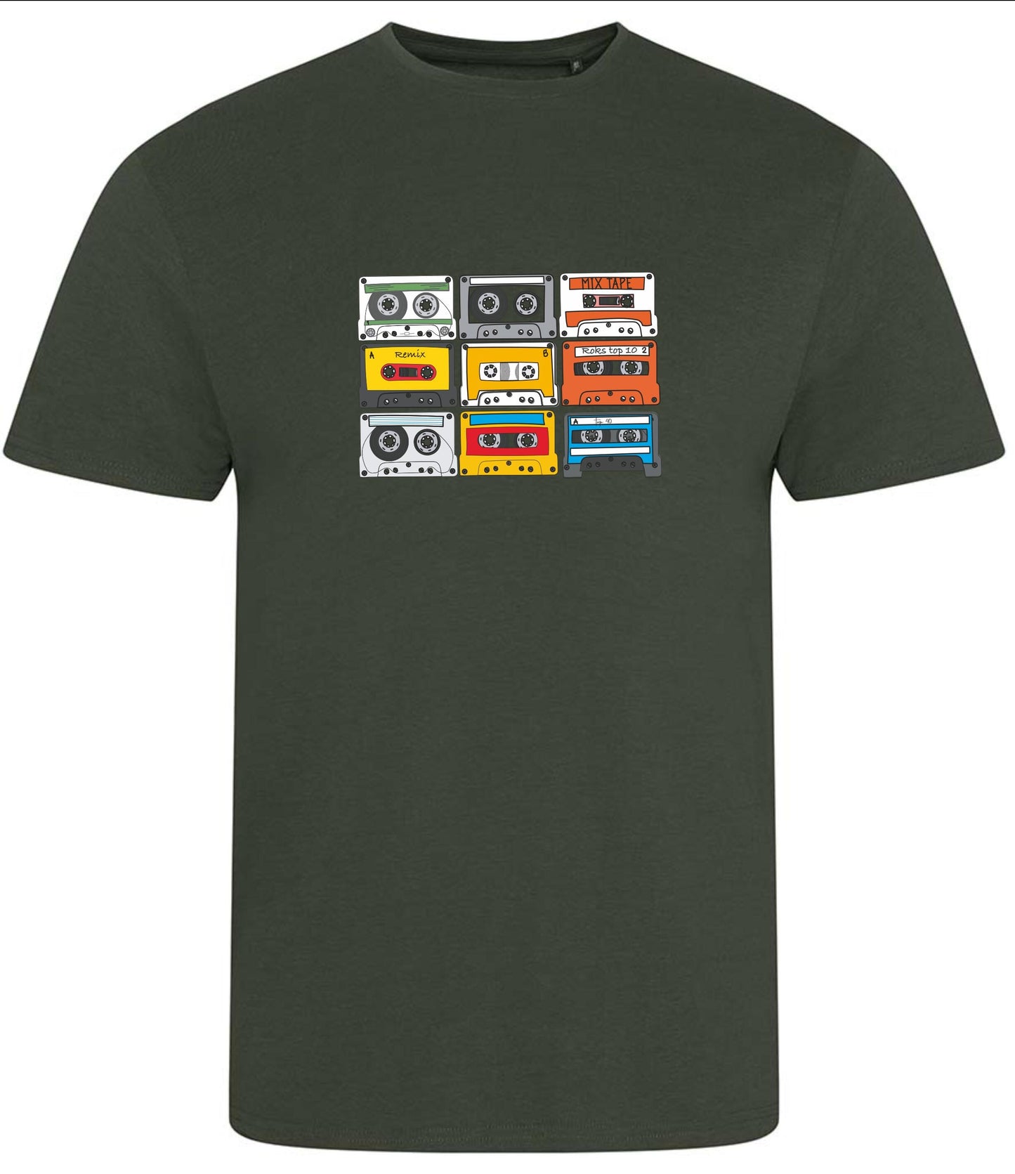 Retro Cassette Music T-Shirt: Organic Cotton Unisex Tee