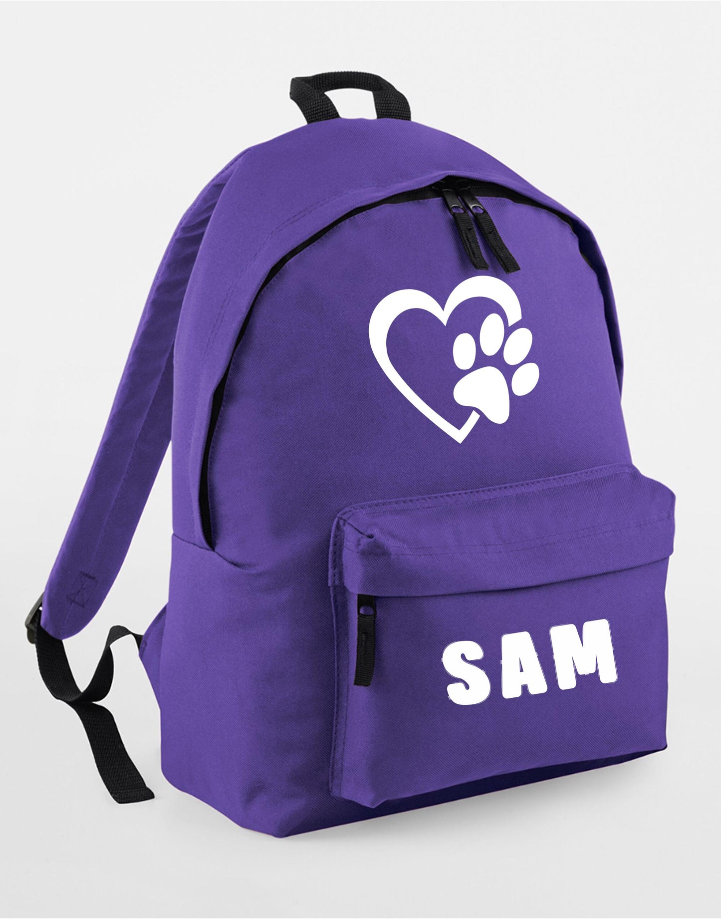 Personalized Dog Backpack: Paw & Heart Design, Dog Walking Rucksack