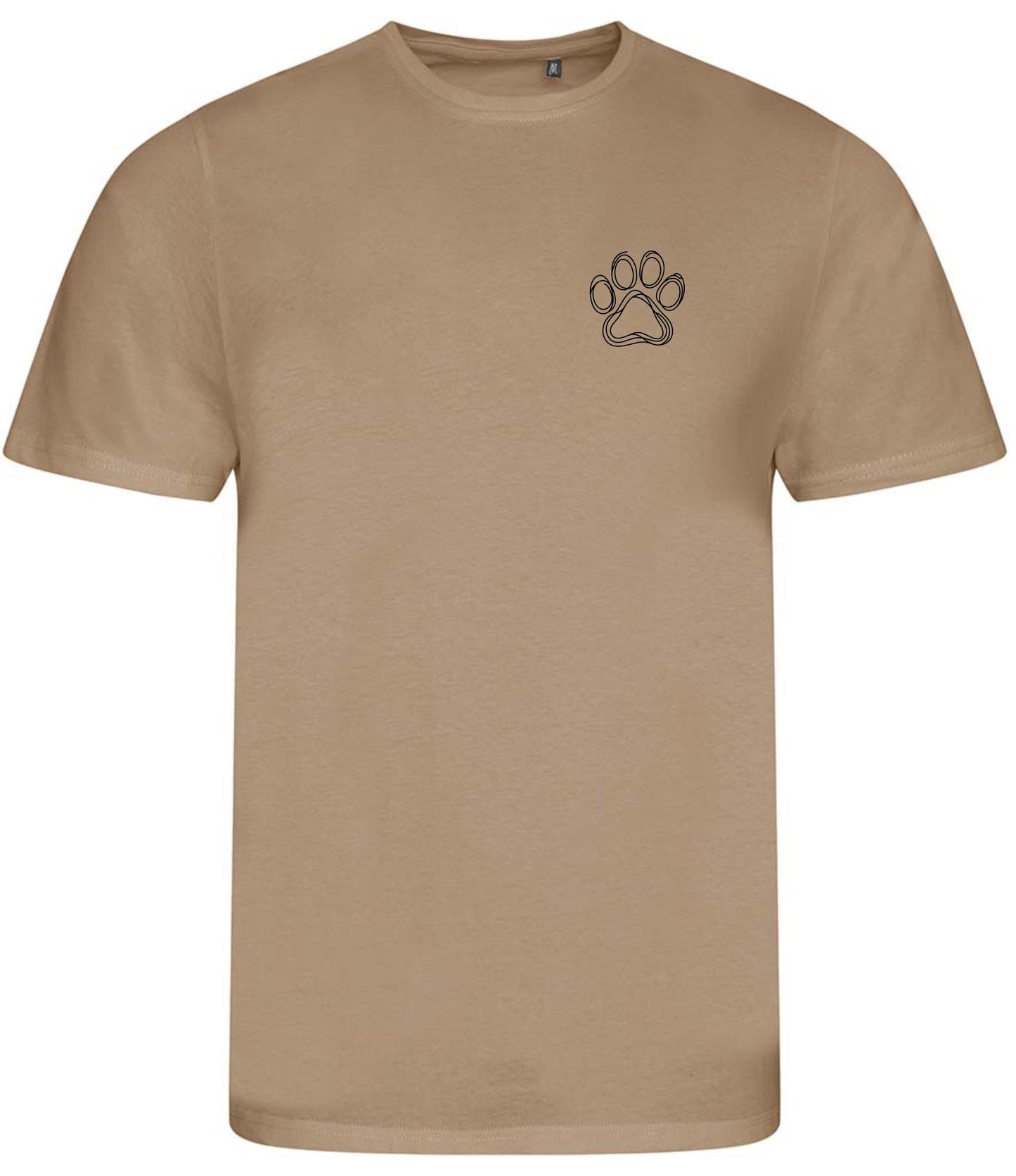 Organic Cotton Unisex T-Shirt: Minimalist Dog Paw Print