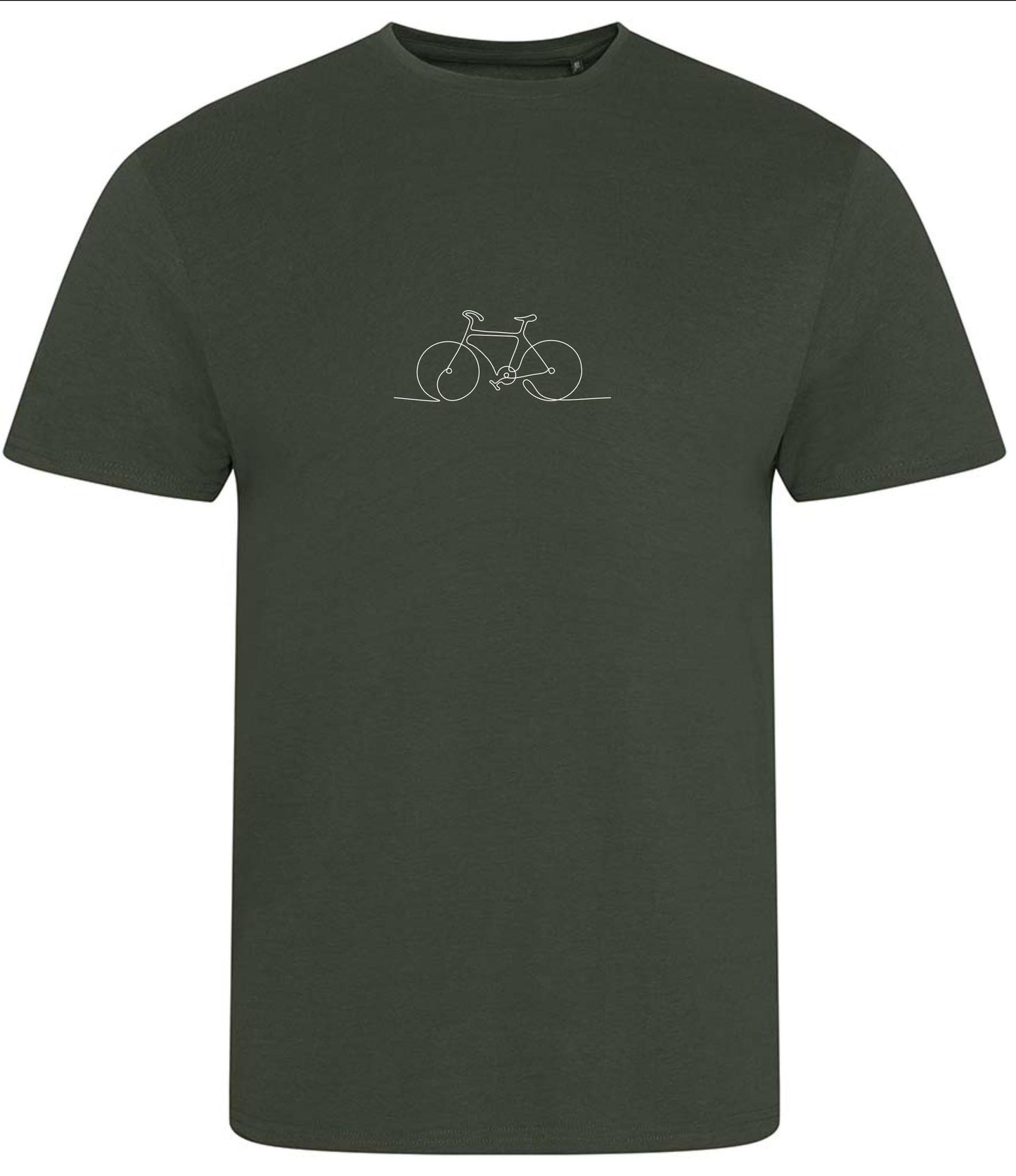 Organic Cotton Bike T-Shirt: Minimalist One-Line Bicycle Design