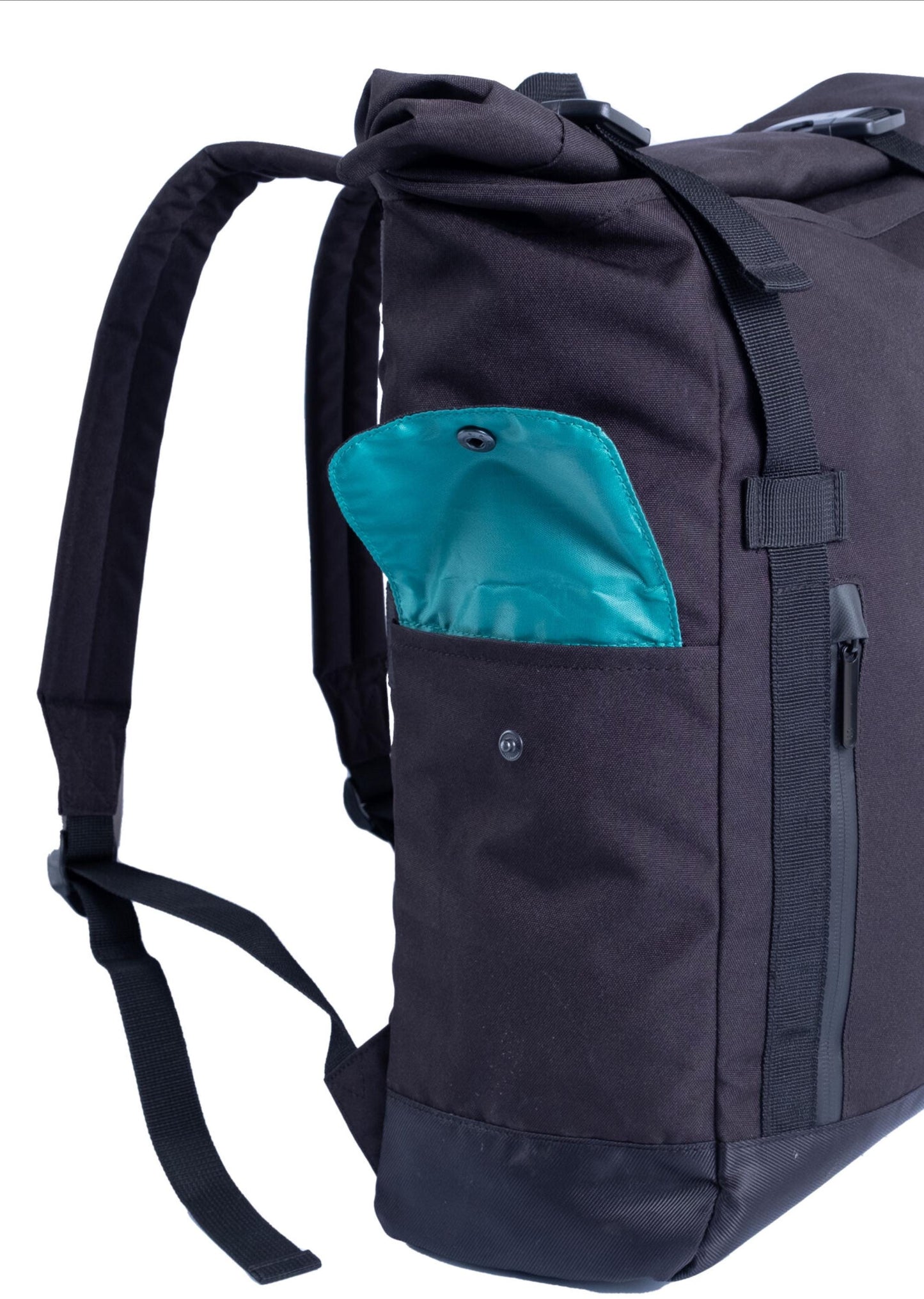 Backpack Recycled Backpack-Roll top-Rucksack-Laptop Backpack-STROVA-Our signature labelled-Work-university-outdoor-100% recycled polyester