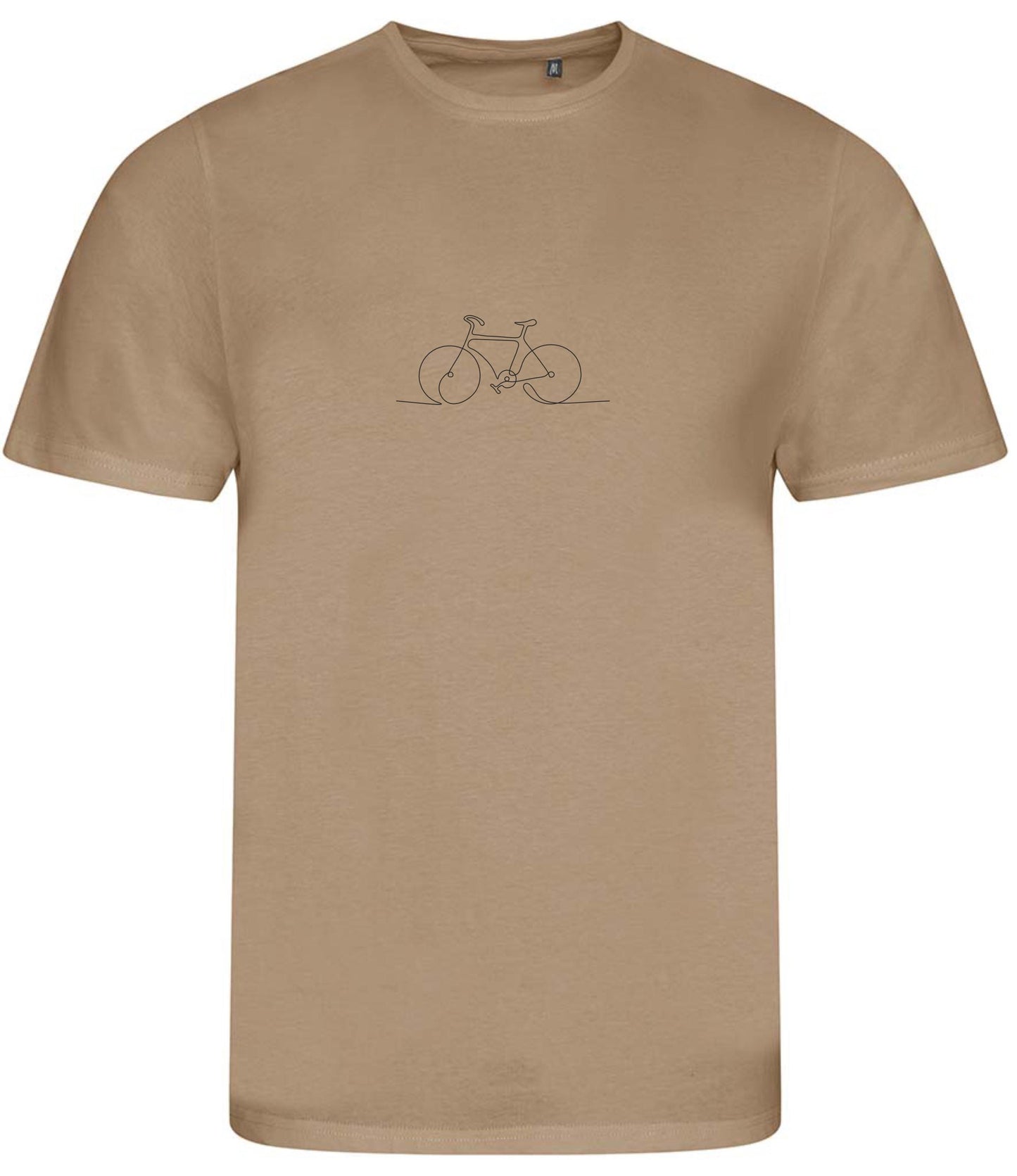 Organic Cotton Bike T-Shirt: Minimalist One-Line Bicycle Design