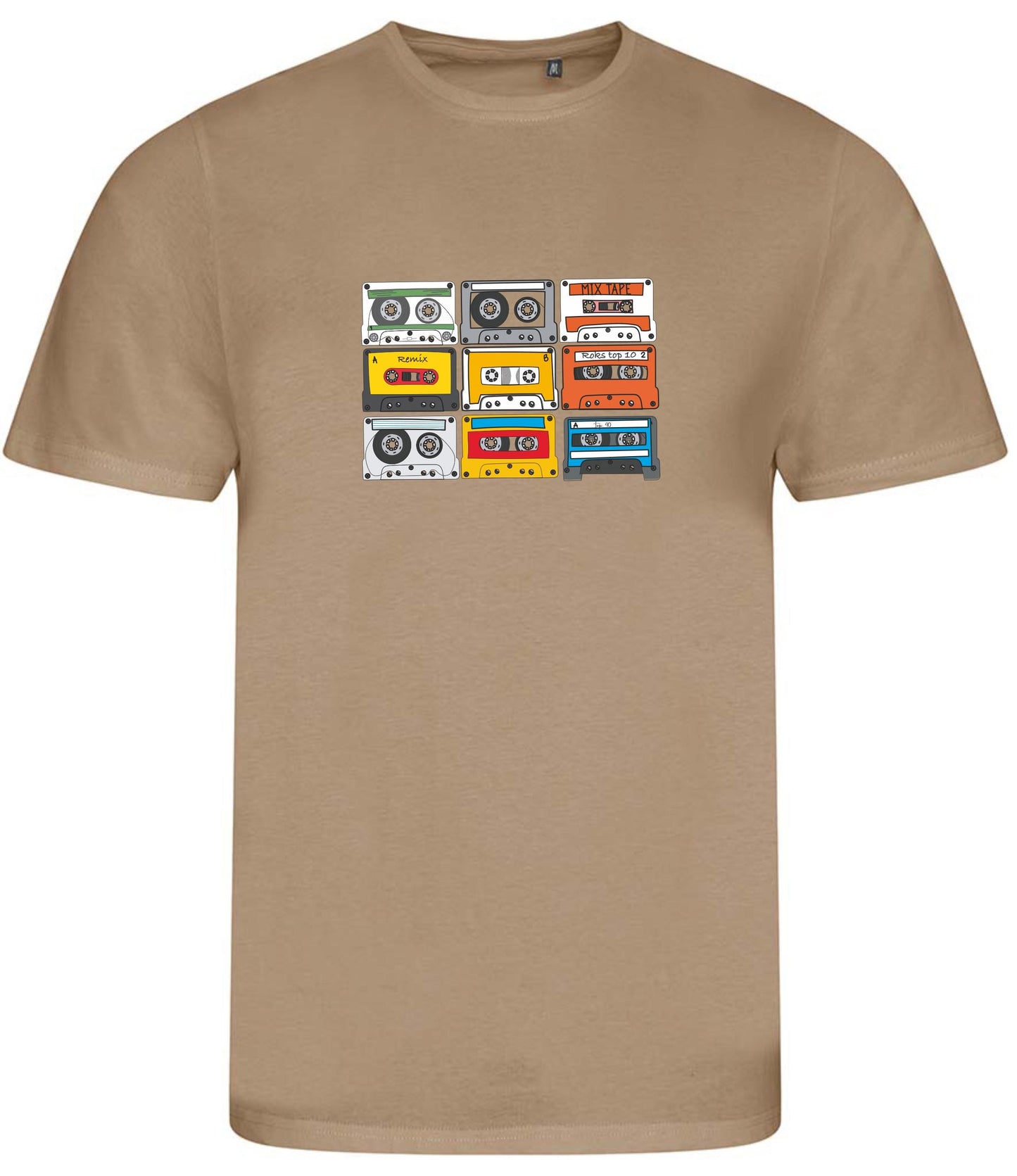 Retro Cassette Music T-Shirt: Organic Cotton Unisex Tee