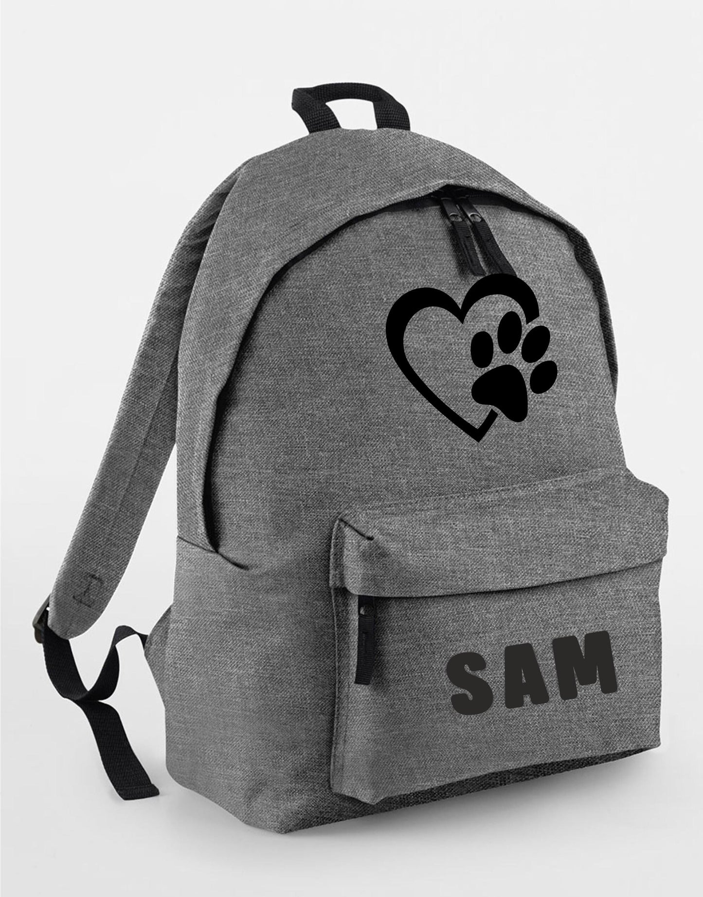 Personalized Dog Backpack: Paw & Heart Design, Dog Walking Rucksack