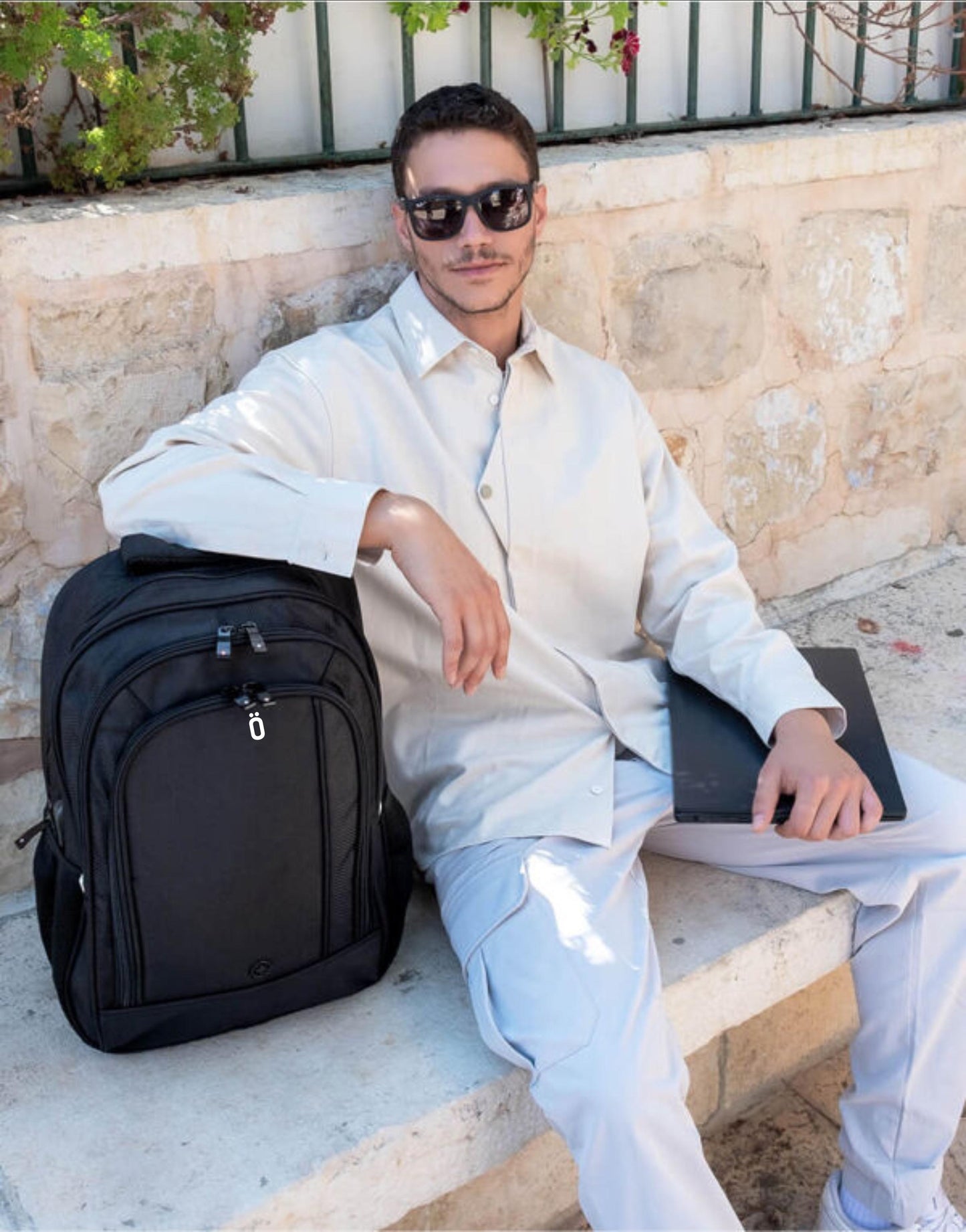 Laptop Backpack Rucksack, Work bag Black Smart backpack-Rucksack-Backpack-STROVA-Our STROVA style logo-Classic backpack-usb port