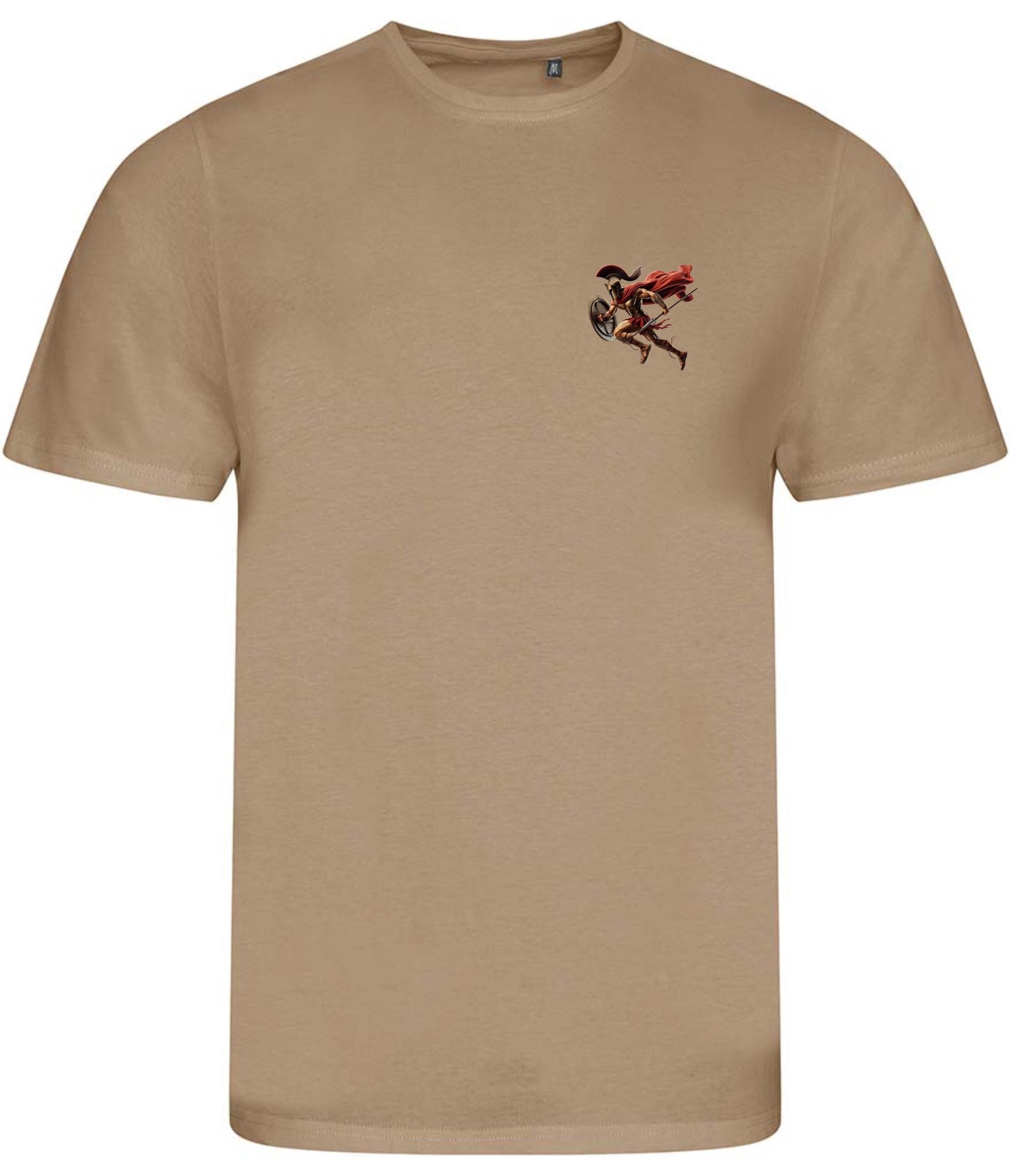 Men's Organic Cotton T-Shirt: Spartan Greek Soldier Design