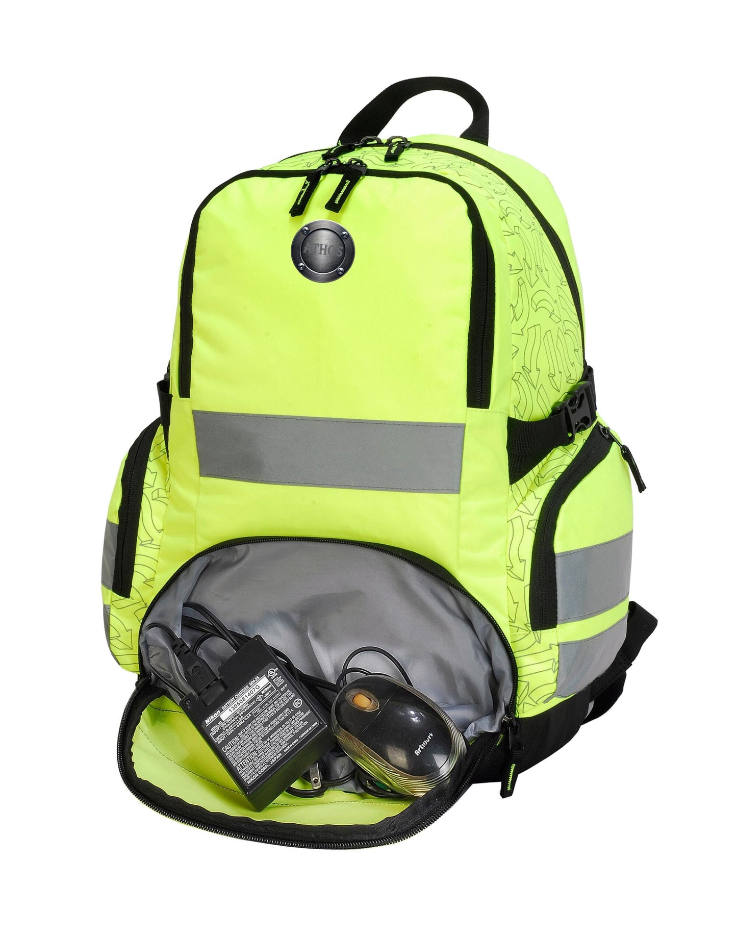 Workwear Pro Hi-Vis Backpack,-Rucksack-Laptop Backpack-ATHOS-Our signature Metal style logo-outdoor-Classic backpack-Tool bag-work bag