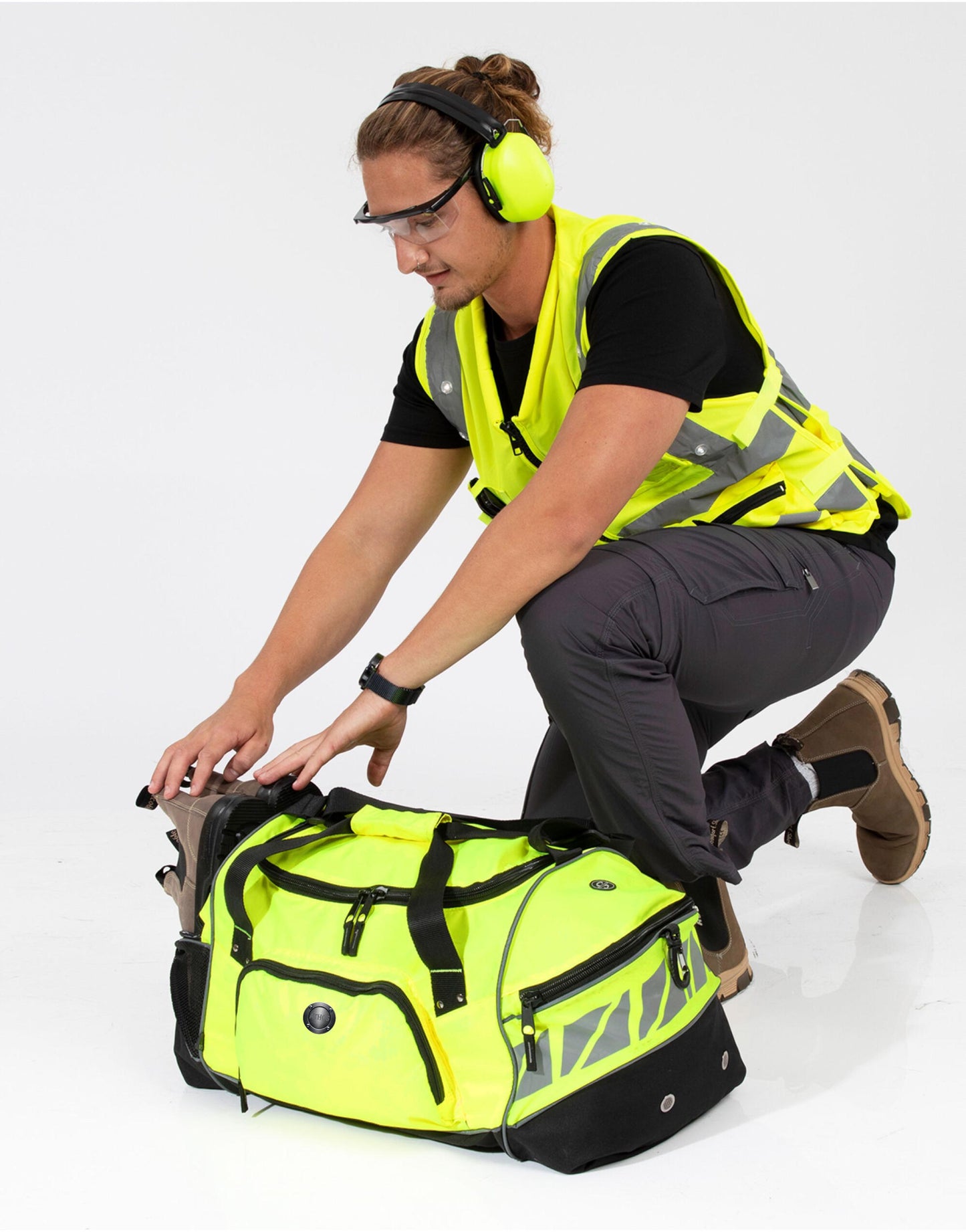 Workwear Pro Hi-Vis Holdall, practical holdall-ATHOS-Our signature Metal style logo-outdoor-Classic backpack-Tool bag-work bag-SIX colours