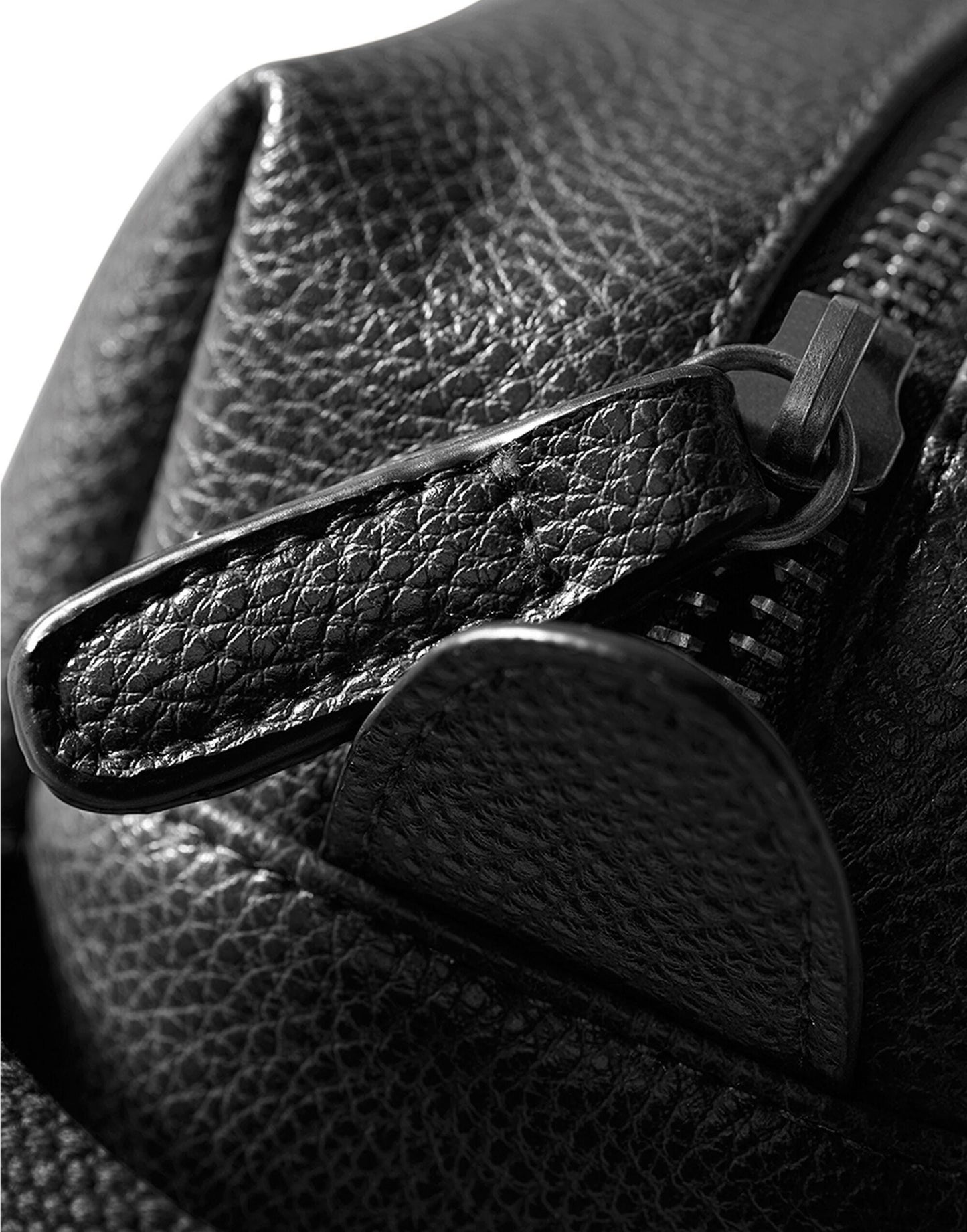 Personalized Black Leather-Look Wash Bag: Travel Toiletry Bag