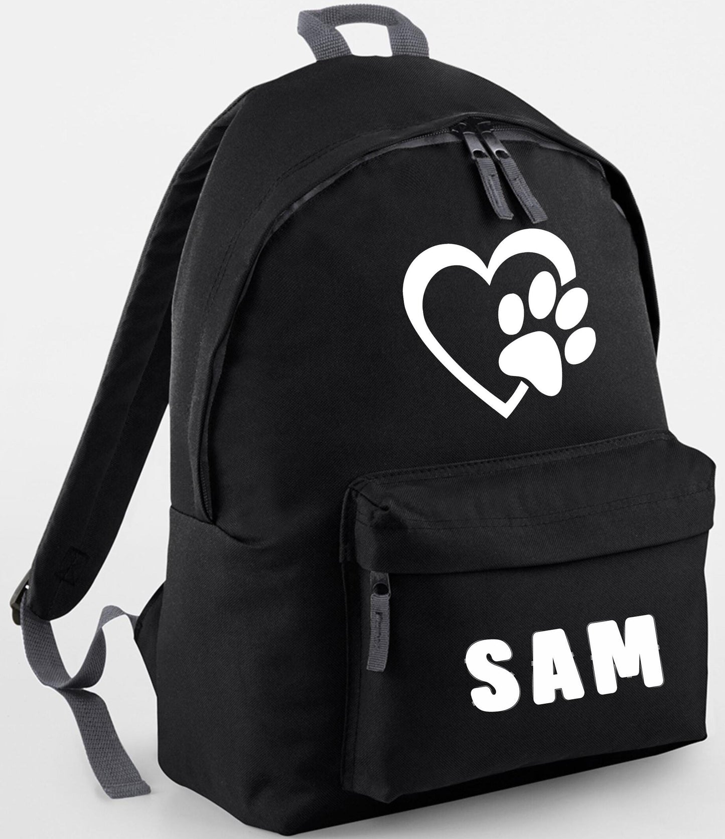 Personalized Dog Backpack: Paw & Heart Design, Dog Walking Rucksack