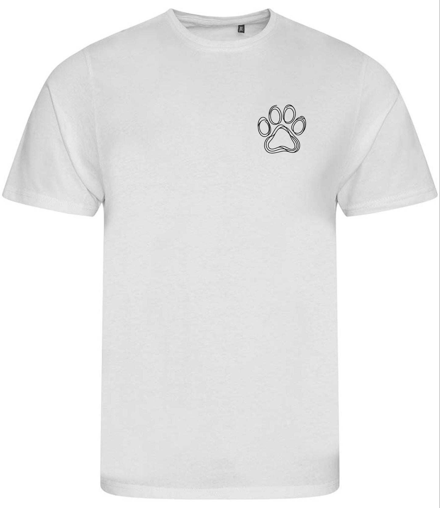 Organic Cotton Unisex T-Shirt: Minimalist Dog Paw Print