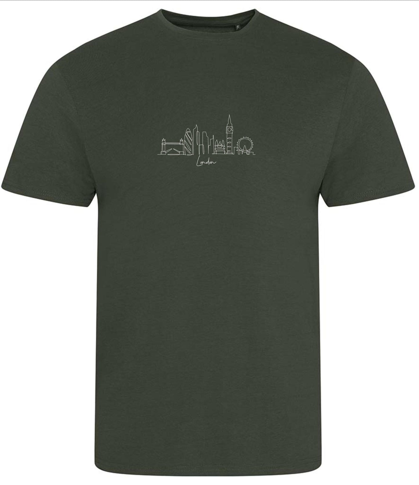 Men's Organic Cotton T-Shirt: London Skyline Line Art