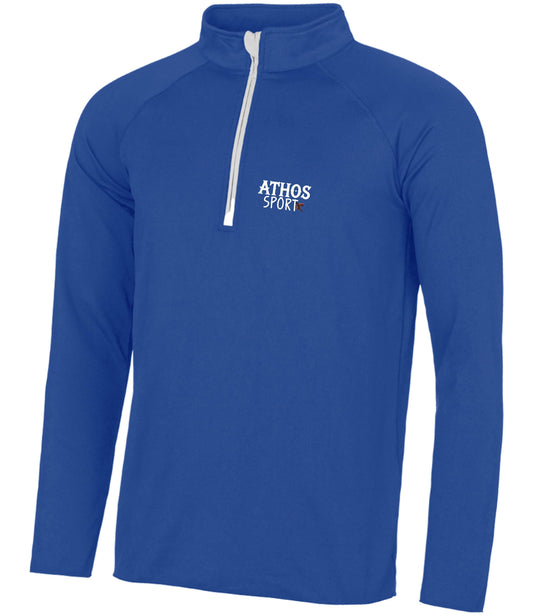 Men's Half Zip Sweat Top: ATHOS SPORTS Training Shirt