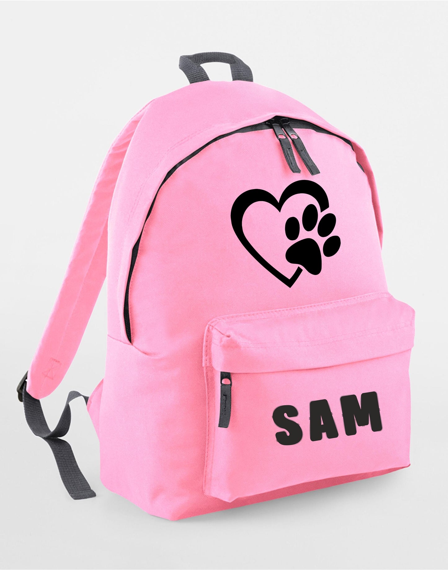 Personalized Dog Backpack: Paw & Heart Design, Dog Walking Rucksack