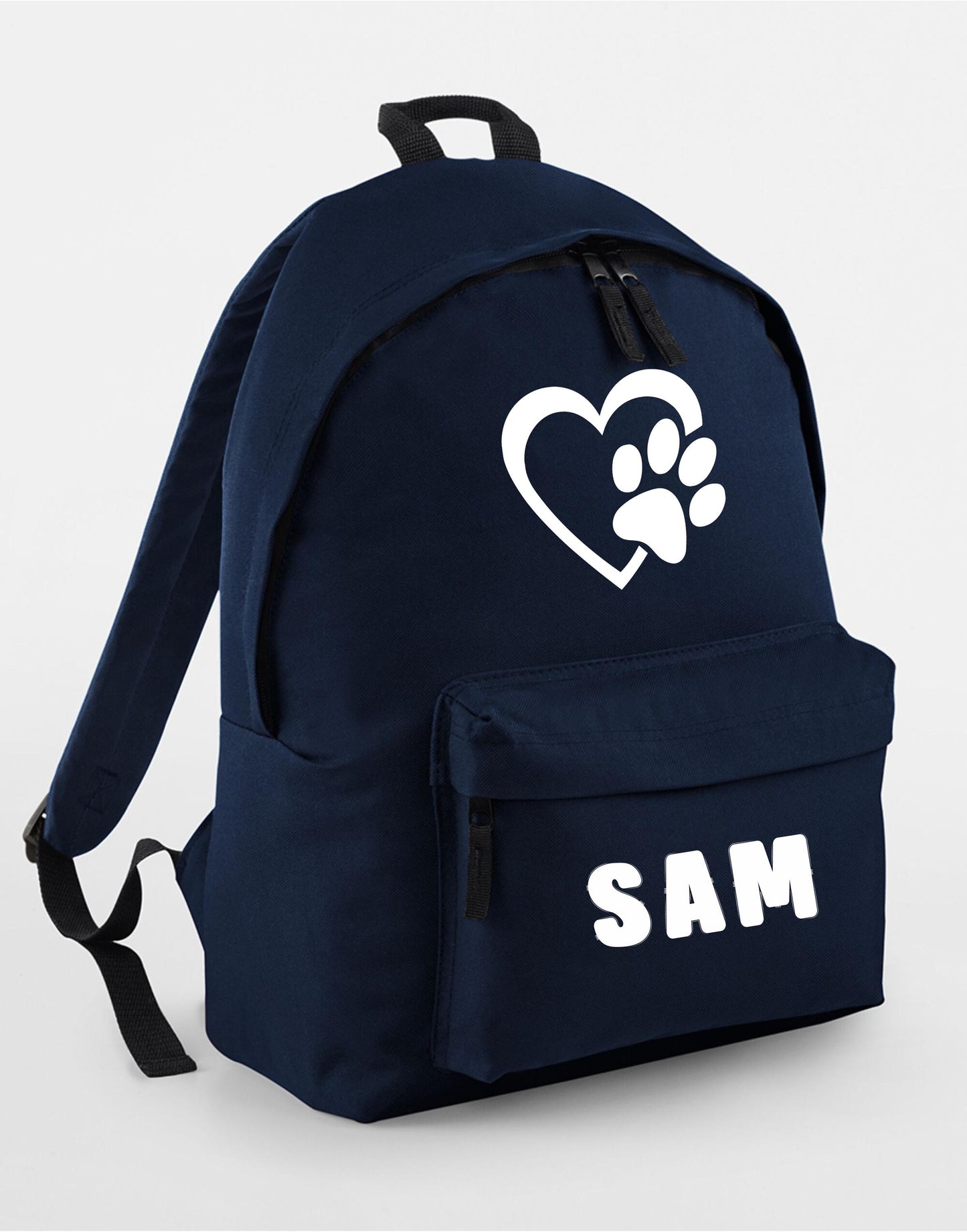 Personalized Dog Backpack: Paw & Heart Design, Dog Walking Rucksack