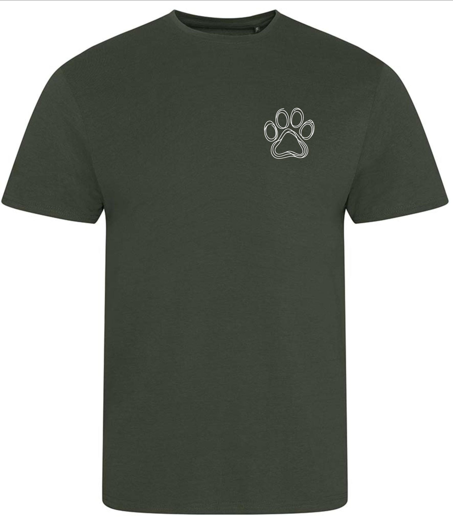 Organic Cotton Unisex T-Shirt: Minimalist Dog Paw Print