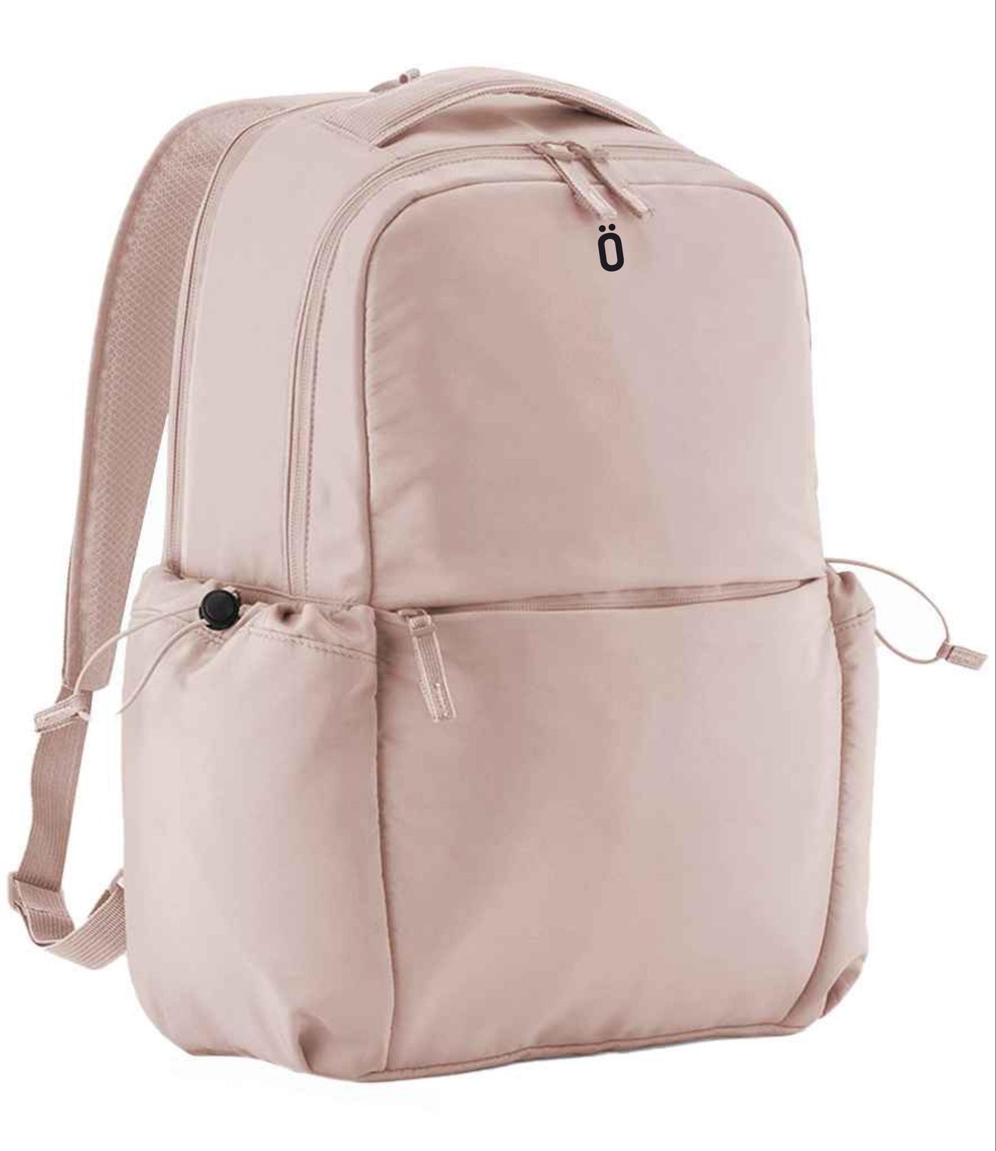 Backpack-laptop bag, travel rucksack with luggage strap ,Strova, water bottle side pockets and padded compartments, feels soft and luxurious