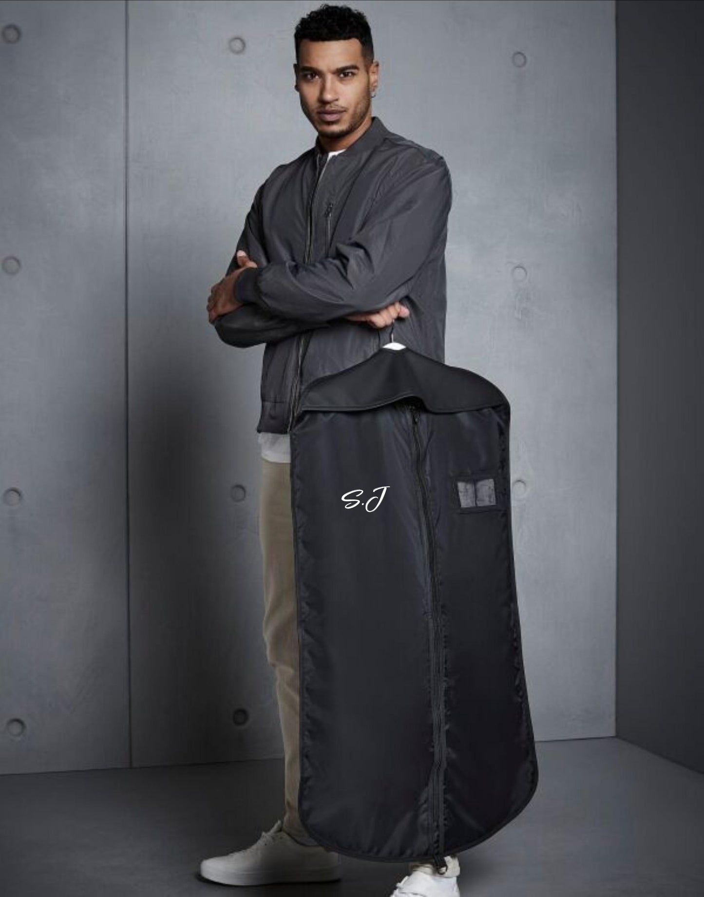 Personalised Suit/dress cover, garment Bag, 100x60 cm with full zip, hanging loop and ID window, travel and storage carrier, Dance, weddings