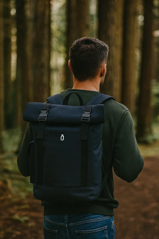 Backpack Recycled Rucksack-Roll top-Rucksack-Laptop Backpack STROVA-Our signature labelled mountains-camping-outdoor-100% recycled polyester