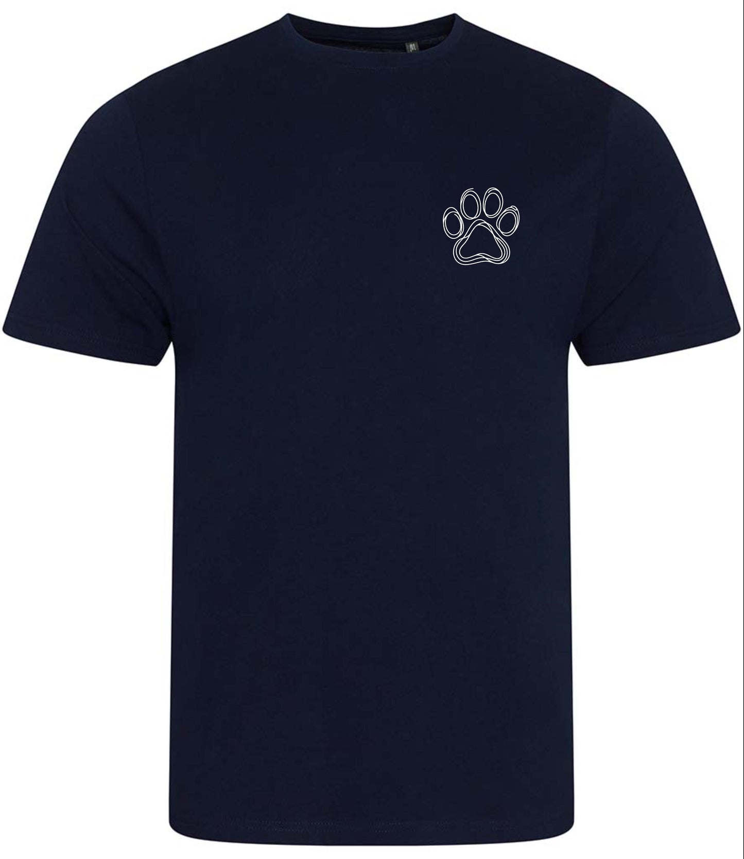 Organic Cotton Unisex T-Shirt: Minimalist Dog Paw Print